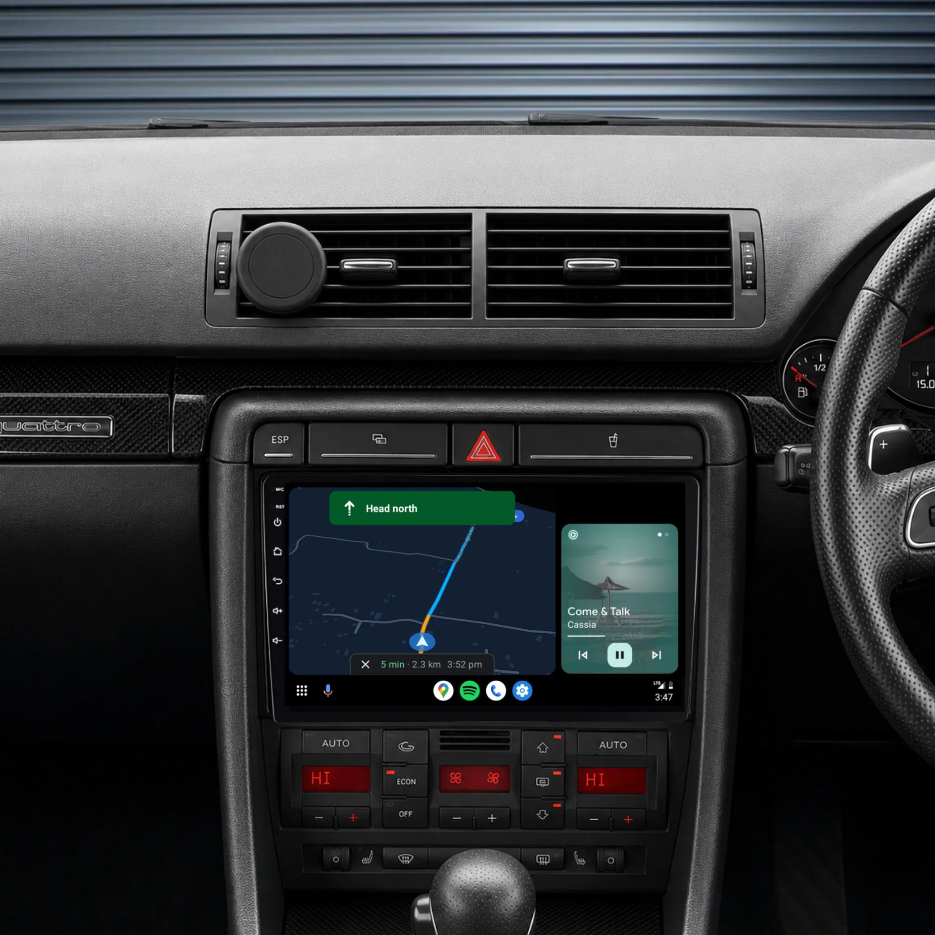 Audi A4 B6 B7 (2001-2008) Plug & Play Head Unit Upgrade Kit: Car Radio with Wireless & Wired Apple CarPlay & Android Auto - Image 4
