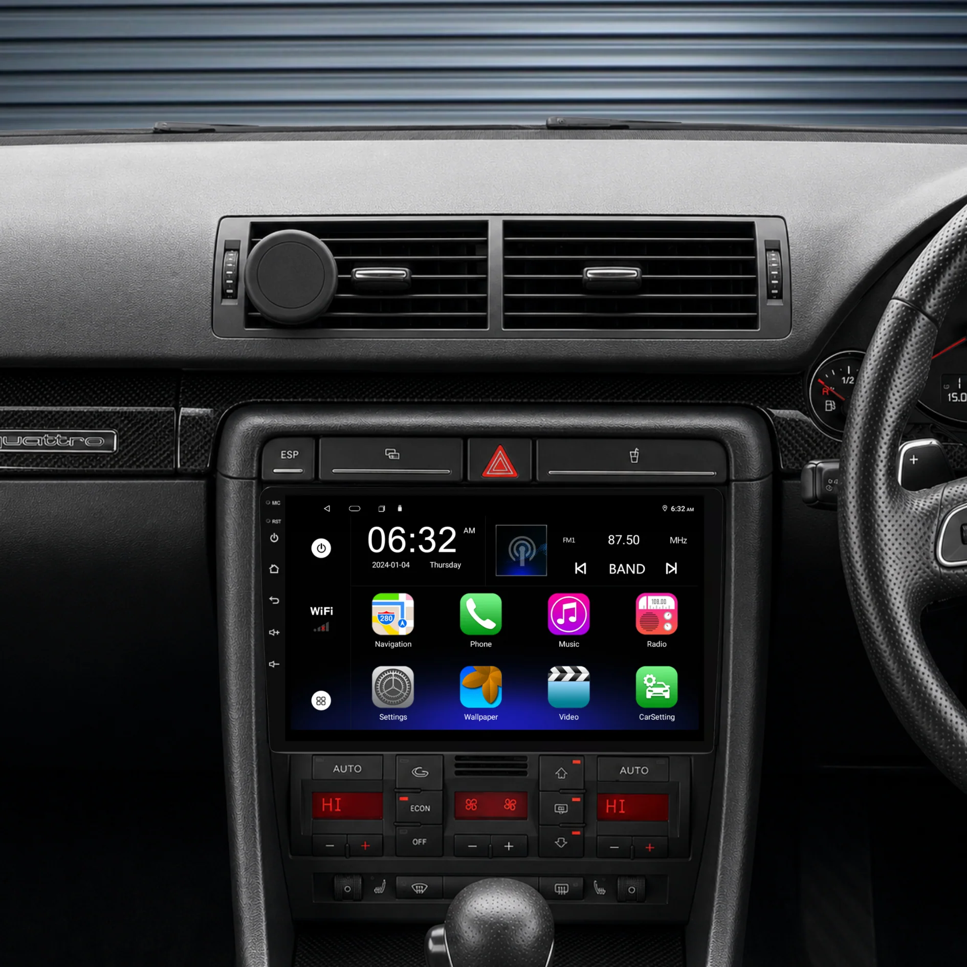 Audi A4 B6 B7 (2001-2008) Plug & Play Head Unit Upgrade Kit: Car Radio with Wireless & Wired Apple CarPlay & Android Auto - Image 6