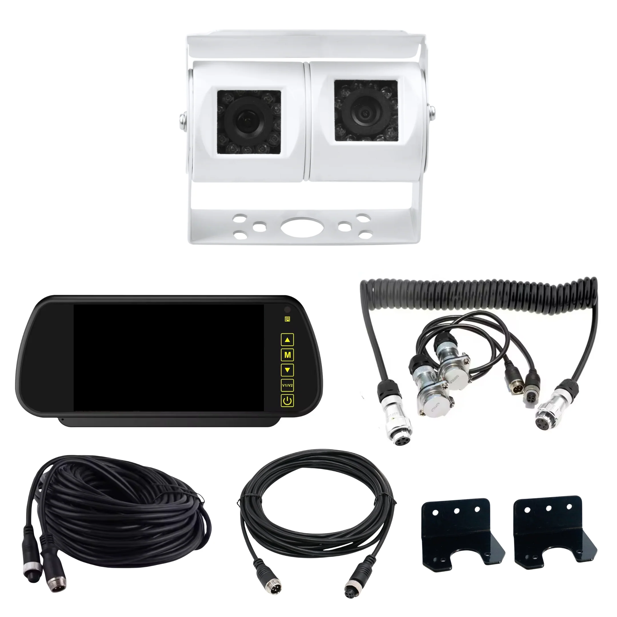 CJ INDUSTRIES Caravan / Truck Camera Package with Monitor - Dual Lens 2CH Camera System - Image 3