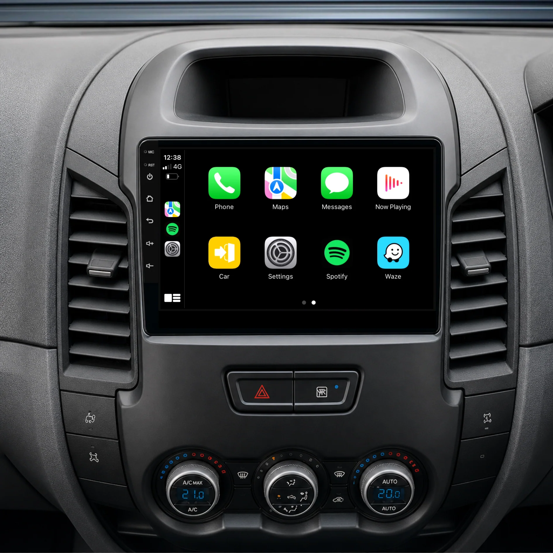 Ford Ranger/F250 (2011-2015) Plug & Play Head Unit Upgrade Kit: Car Radio with Wireless & Wired Apple CarPlay & Android Auto