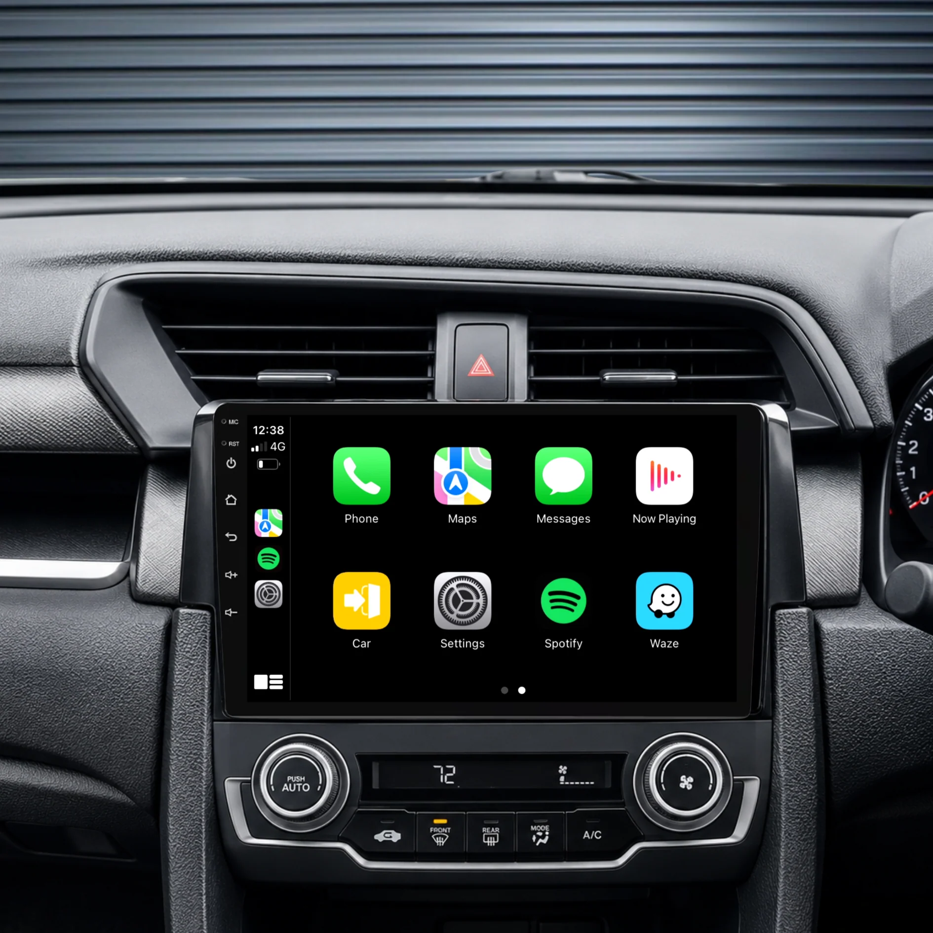 Honda Civic (2016-2020) Plug & Play Head Unit Upgrade Kit: Car Radio with Wireless & Wired Apple CarPlay & Android Auto