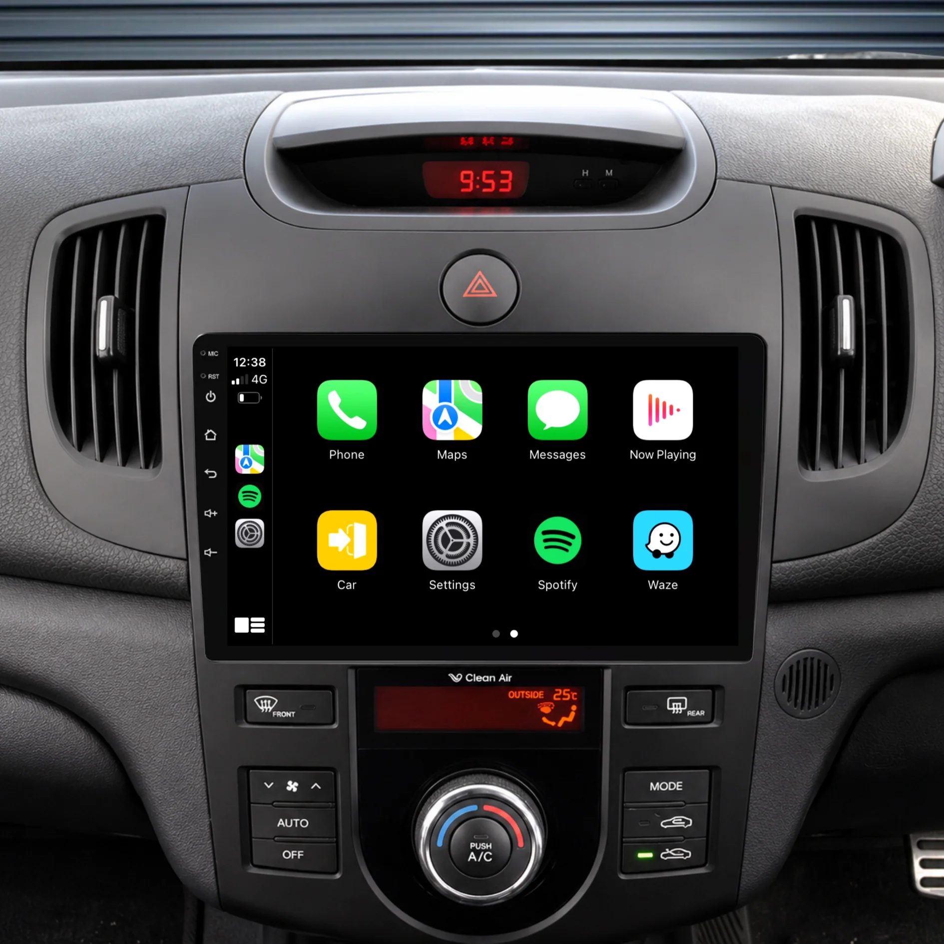 Kia Cerato TD Koup (2008-2013) Plug & Play Head Unit Upgrade Kit: Car Radio with Wireless & Wired Apple CarPlay & Android Auto