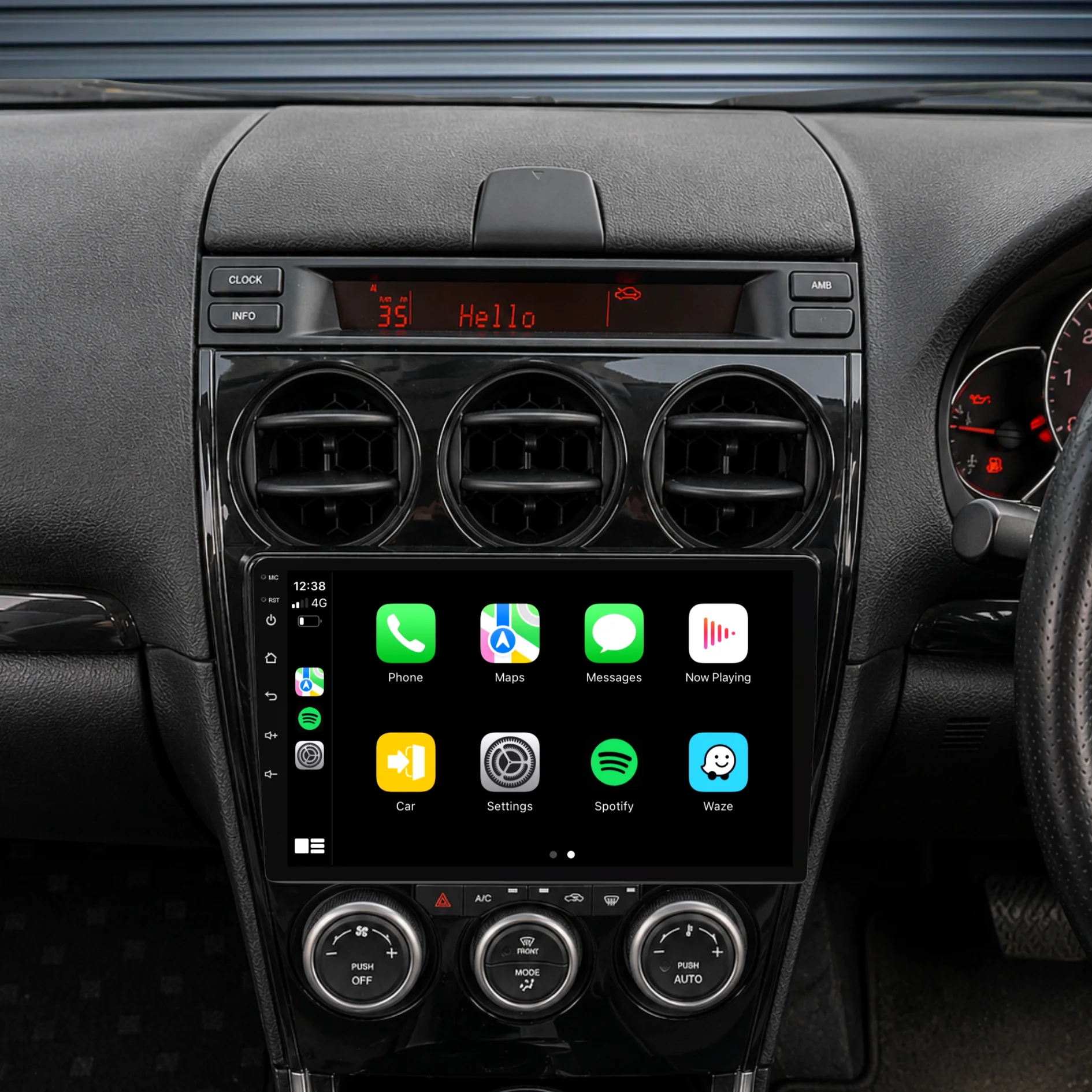 Mazda 6 (2002-2008) Plug & Play Head Unit Upgrade Kit: Car Radio with Wireless & Wired Apple CarPlay & Android Auto