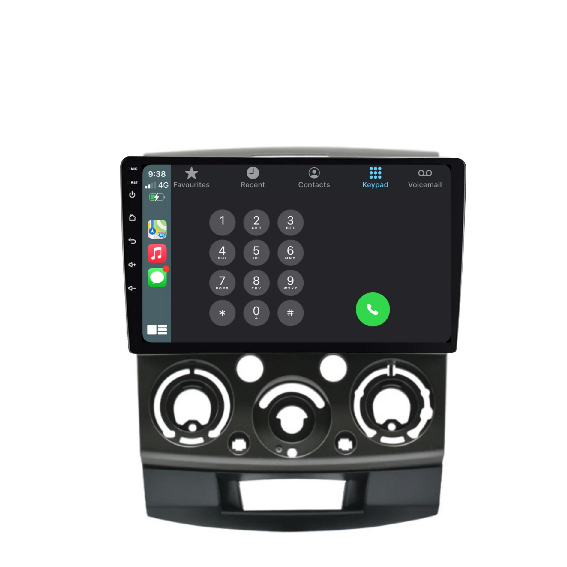 Mazda BT-50 (2006-2010) Plug & Play Head Unit Upgrade Kit: Car Radio with Wireless & Wired Apple CarPlay & Android Auto - Image 4