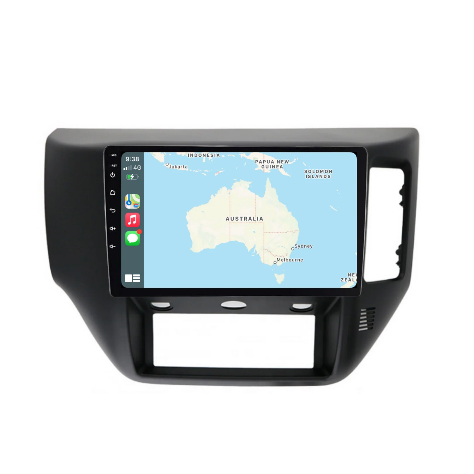 Nissan GU Patrol Black (2004-2016) Plug & Play Head Unit Upgrade Kit: Car Radio with Wireless & Wired Apple CarPlay & Android Auto - Image 3