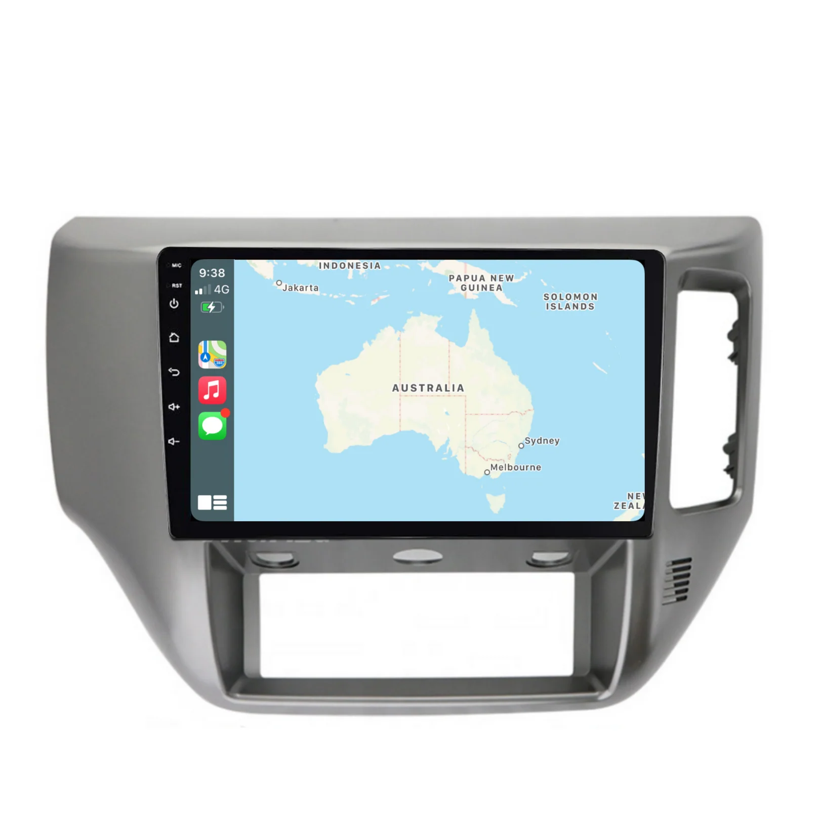Nissan GU Patrol Gray (2004-2016) Plug & Play Head Unit Upgrade Kit: Car Radio with Wireless & Wired Apple CarPlay & Android Auto - Image 3