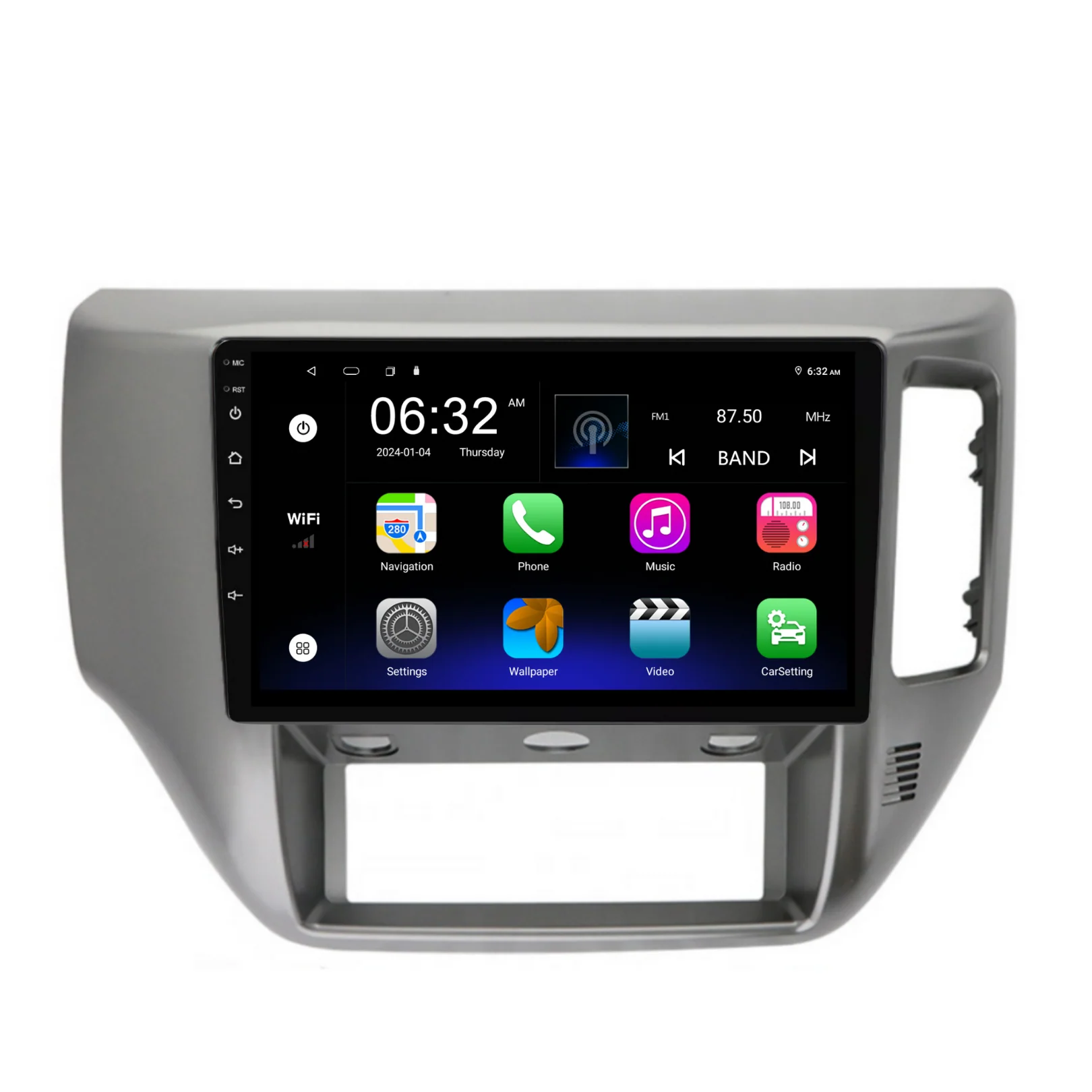 Nissan GU Patrol Gray (2004-2016) Plug & Play Head Unit Upgrade Kit: Car Radio with Wireless & Wired Apple CarPlay & Android Auto - Image 7