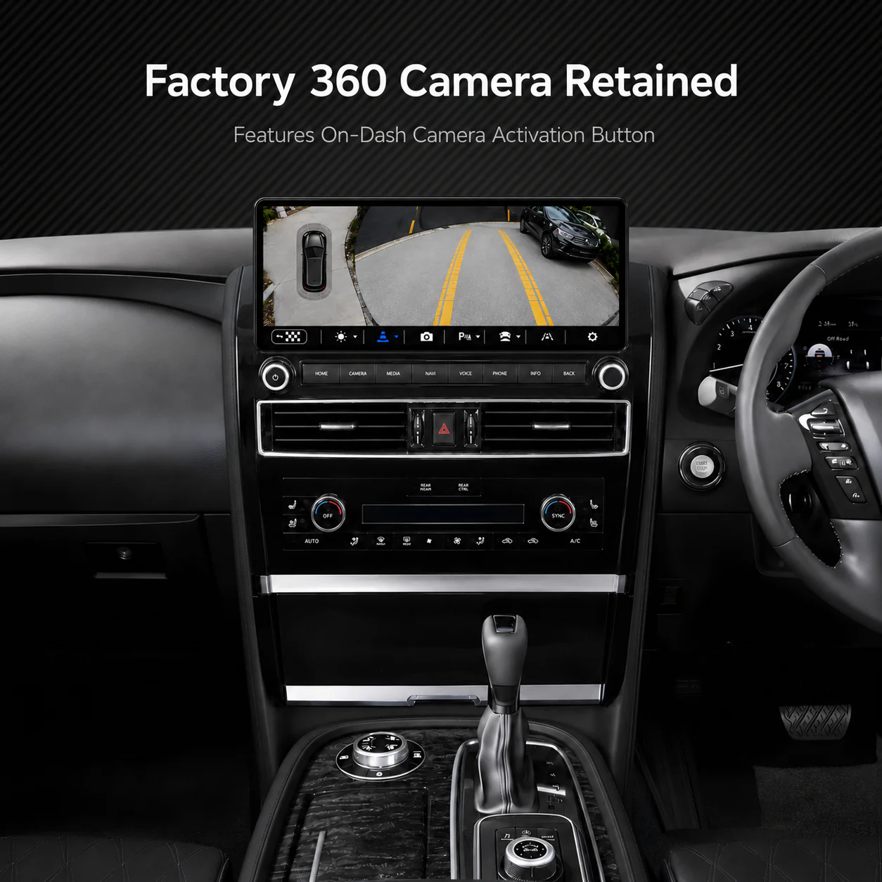 Nissan Patrol Y62 Ti / Ti-L / Warrior (2010 - 2024) 12.3" HD Plug & Play Head Unit Upgrade Kit: Car Radio with Wireless & Wired Apple CarPlay & Android Auto - Image 6