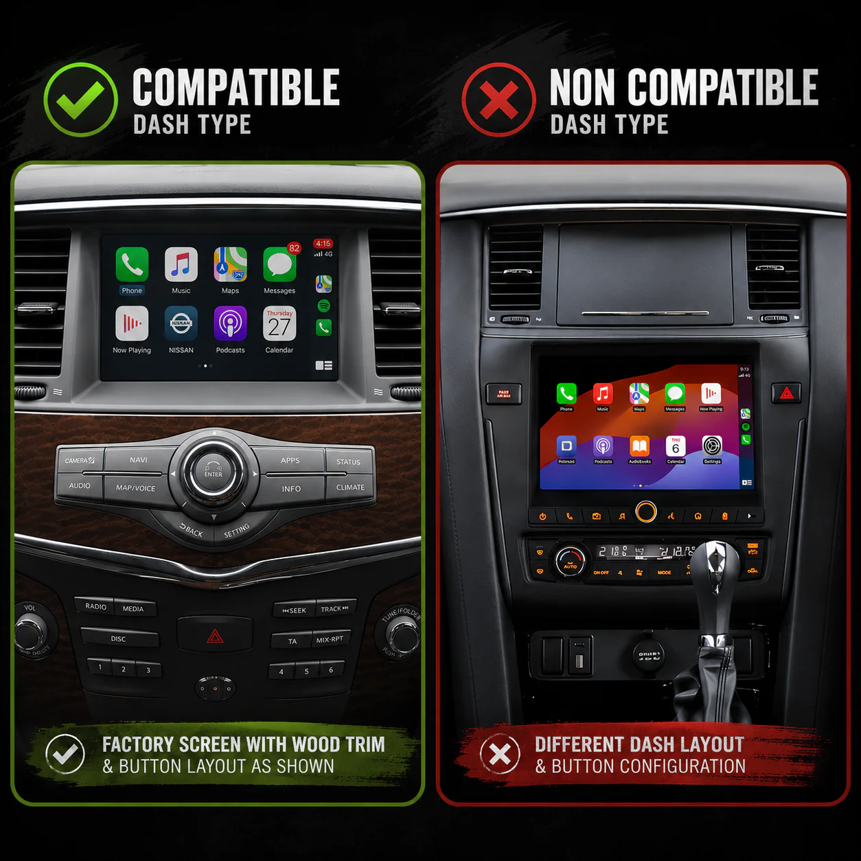 Nissan Patrol Y62 Ti / Ti-L / Warrior (2010 - 2024) 12.3" HD Plug & Play Head Unit Upgrade Kit: Car Radio with Wireless & Wired Apple CarPlay & Android Auto - Image 7