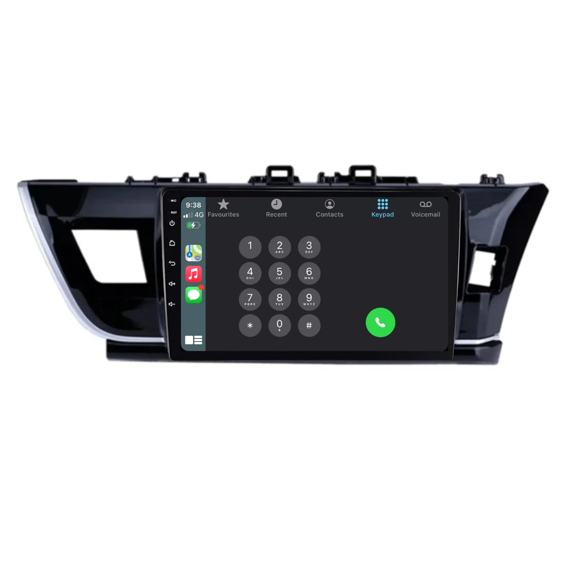 Toyota Corolla Hatch (2012-2015) Plug & Play Head Unit Upgrade Kit: Car Radio with Wireless & Wired Apple CarPlay & Android Auto - Image 3