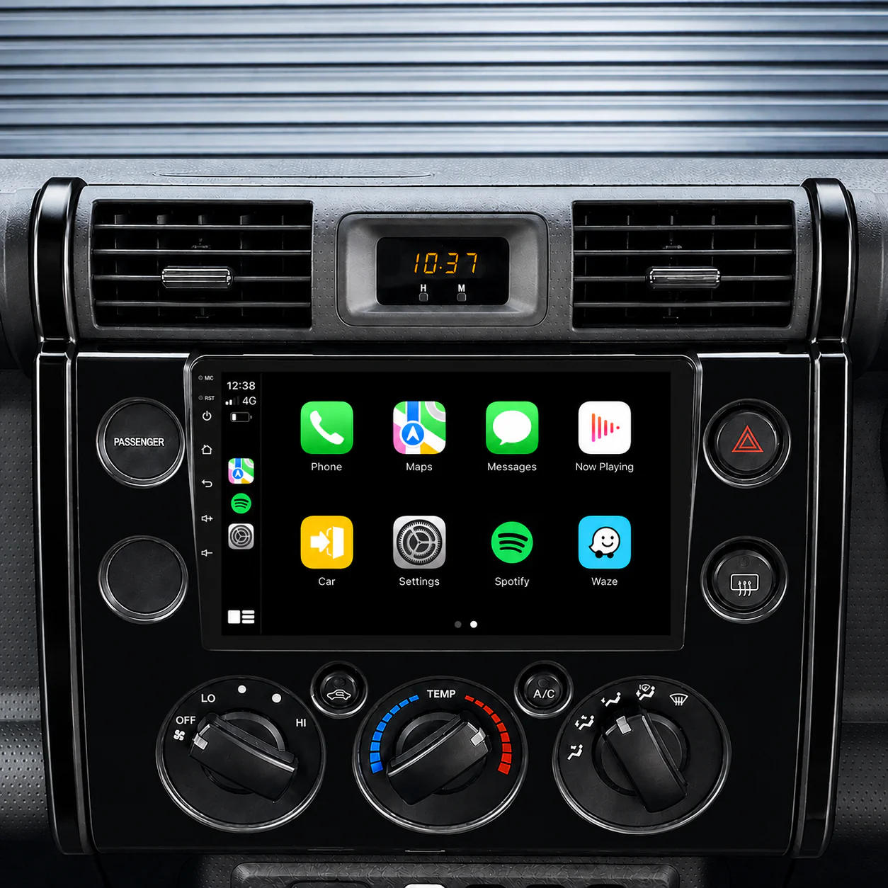 Toyota FJ CRUISER BLACK (2007-2015) Plug & Play Head Unit Upgrade Kit: Car Radio with Wireless & Wired Apple CarPlay & Android Auto