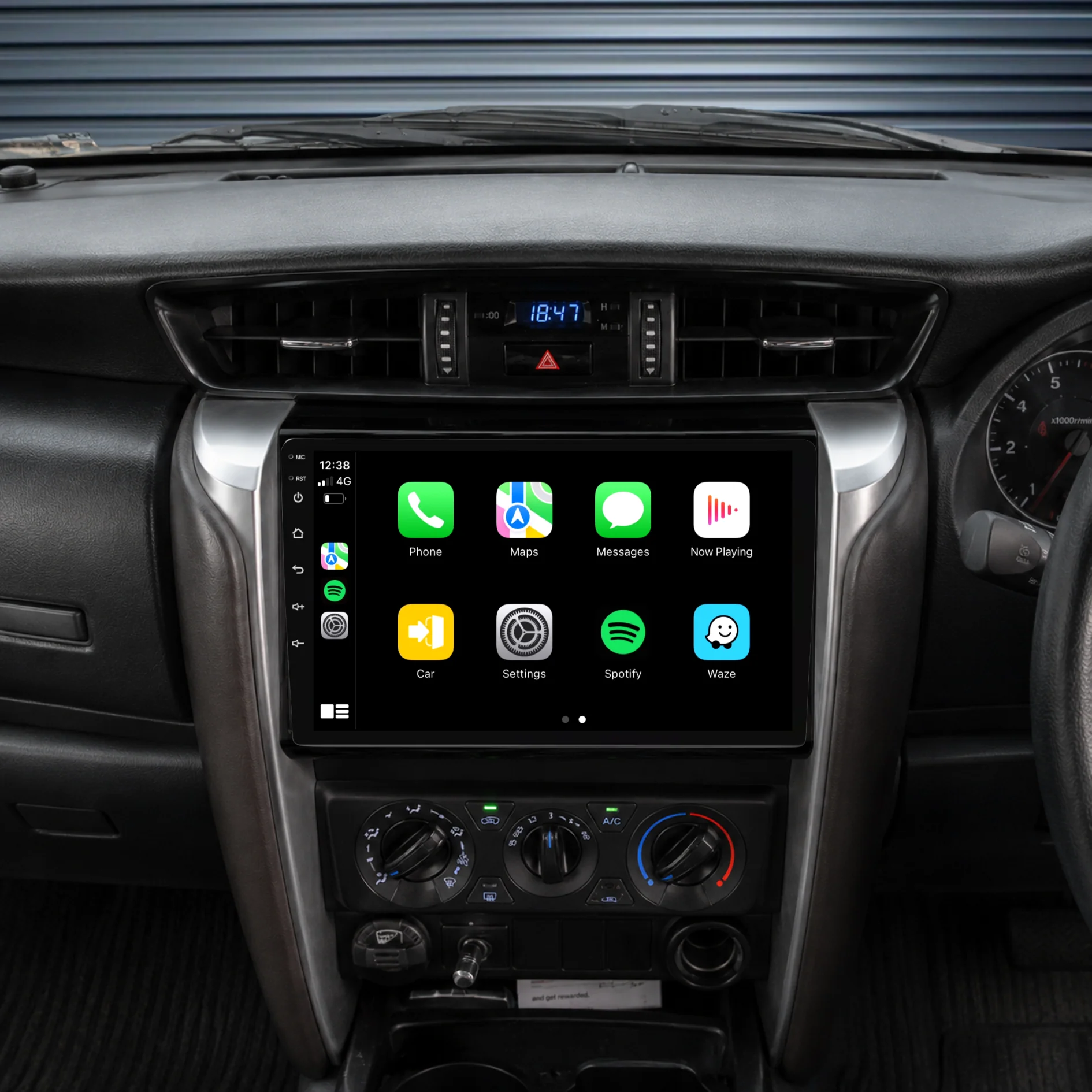 Toyota Fortuner (2021-2024) Plug & Play Head Unit Upgrade Kit: Car Radio with Wireless & Wired Apple CarPlay & Android Auto