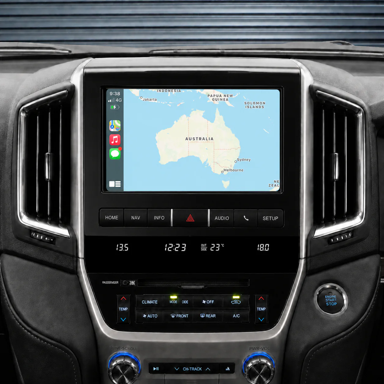 Toyota Landcruiser 200 Series VX & Sahara (2016-2021) Plug & Play Head Unit Upgrade Kit: Car Radio with Wireless & Wired Apple CarPlay & Android Auto - Image 2
