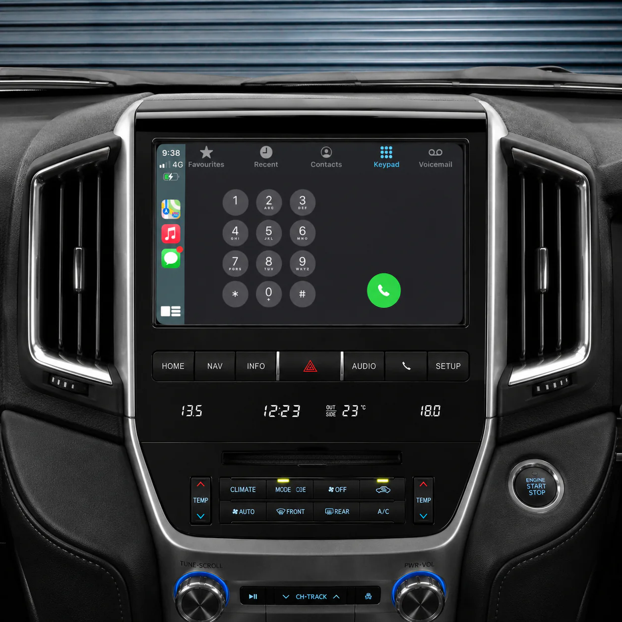 Toyota Landcruiser 200 Series VX & Sahara (2016-2021) Plug & Play Head Unit Upgrade Kit: Car Radio with Wireless & Wired Apple CarPlay & Android Auto - Image 3