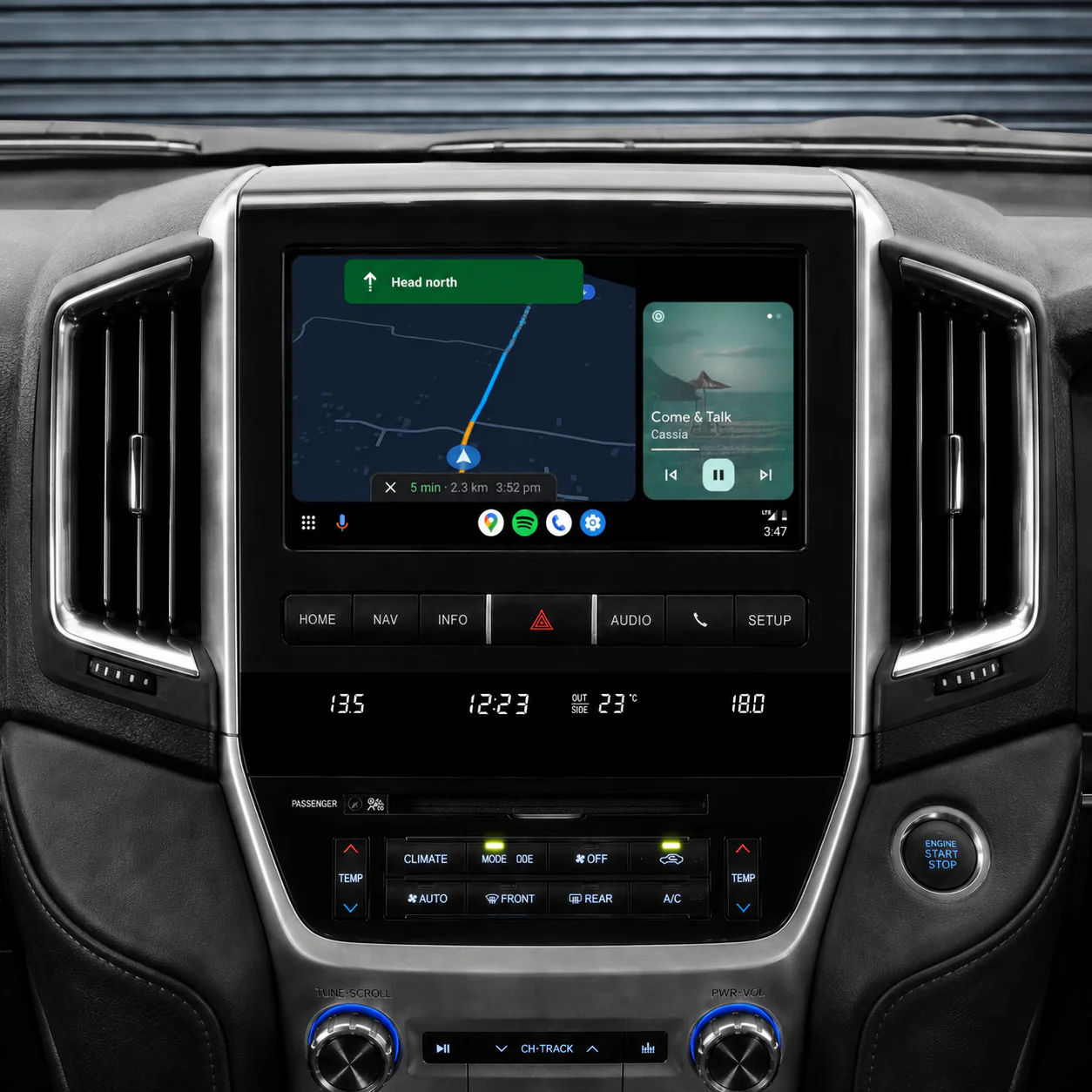Toyota Landcruiser 200 Series VX & Sahara (2016-2021) Plug & Play Head Unit Upgrade Kit: Car Radio with Wireless & Wired Apple CarPlay & Android Auto - Image 4