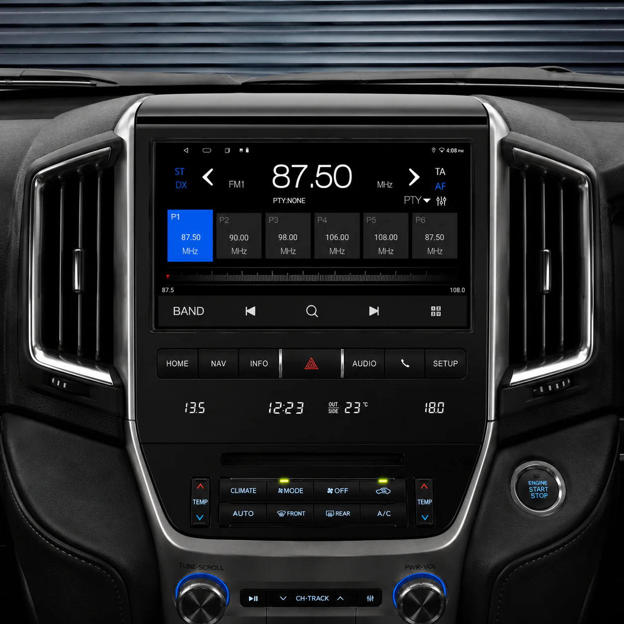 Toyota Landcruiser 200 Series VX & Sahara (2016-2021) Plug & Play Head Unit Upgrade Kit: Car Radio with Wireless & Wired Apple CarPlay & Android Auto - Image 5