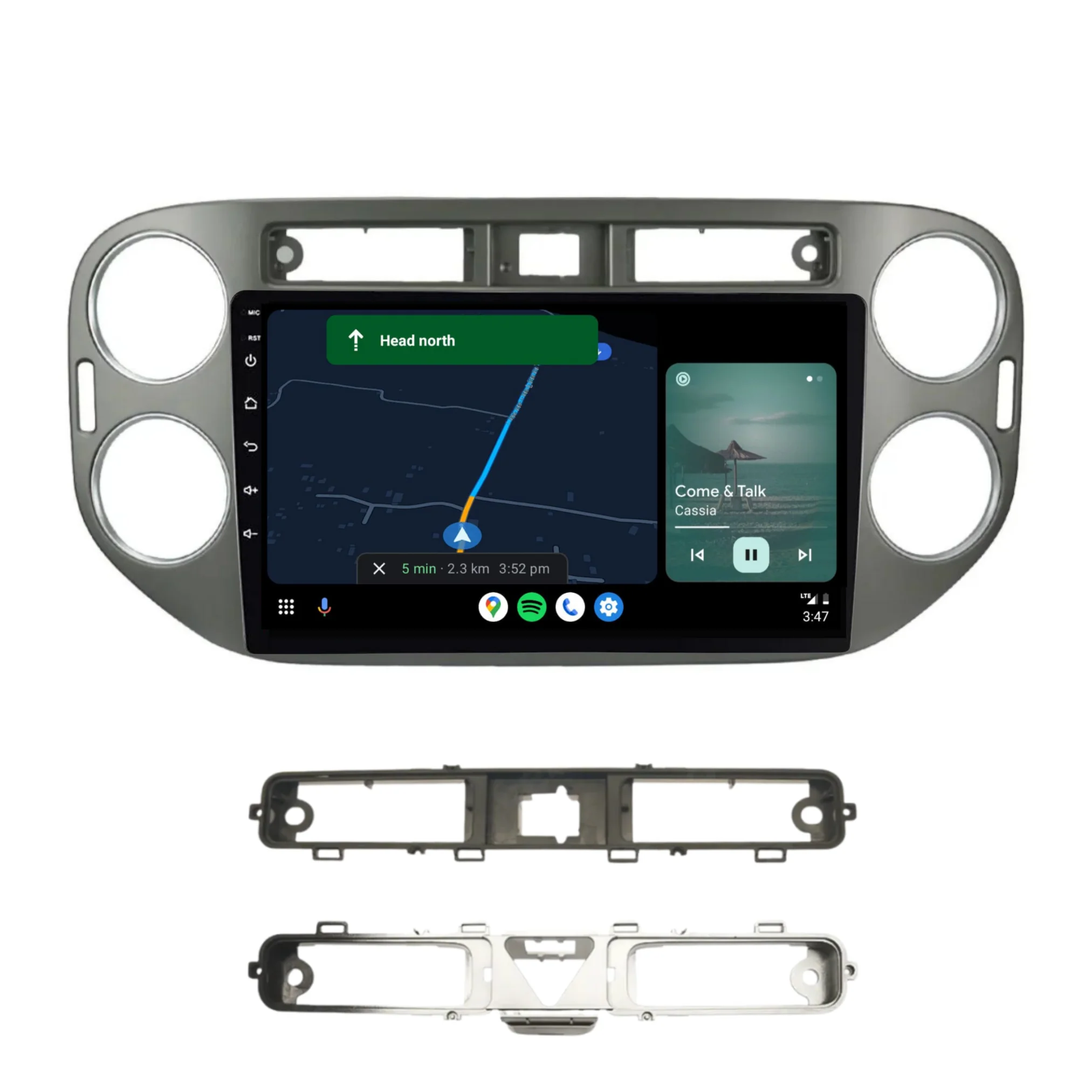 Volkswagen Tiguan SILVER (2010-2016) Plug & Play Head Unit Upgrade Kit: Car Radio with Wireless & Wired Apple CarPlay & Android Auto - Image 5