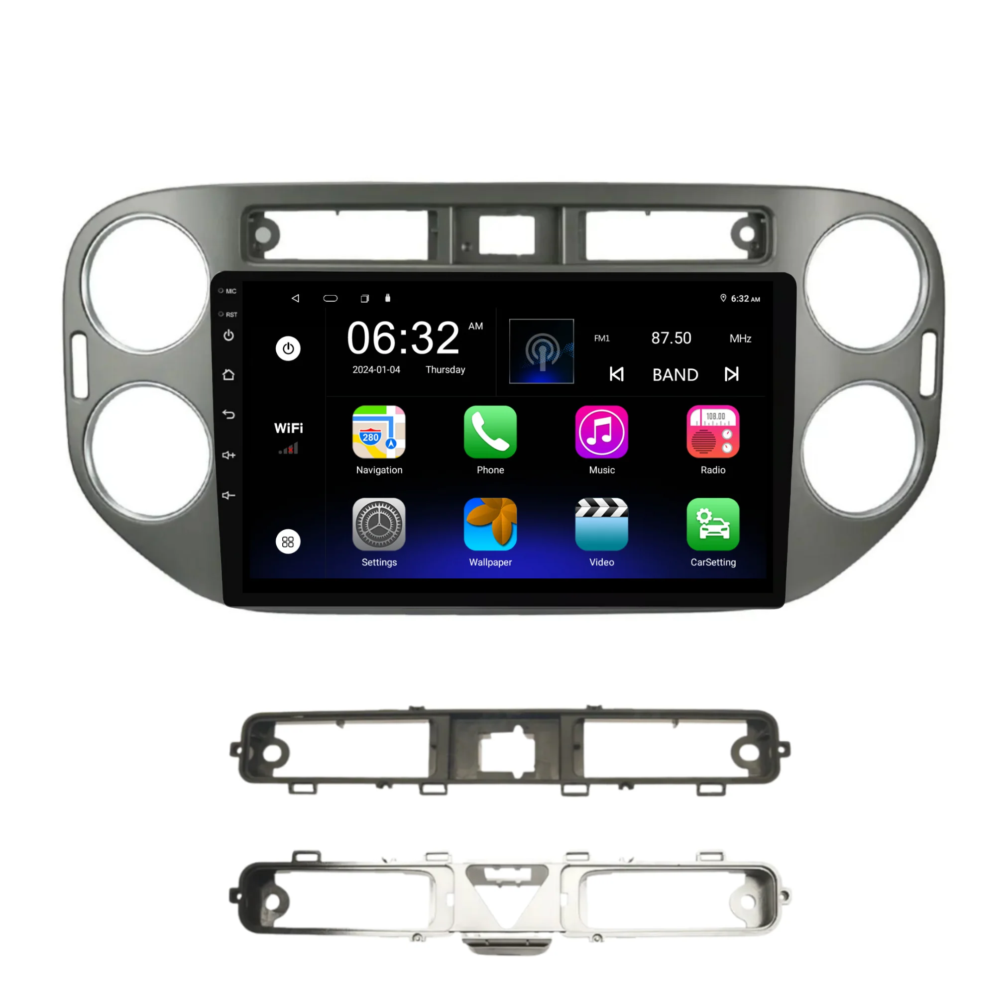 Volkswagen Tiguan SILVER (2010-2016) Plug & Play Head Unit Upgrade Kit: Car Radio with Wireless & Wired Apple CarPlay & Android Auto - Image 7