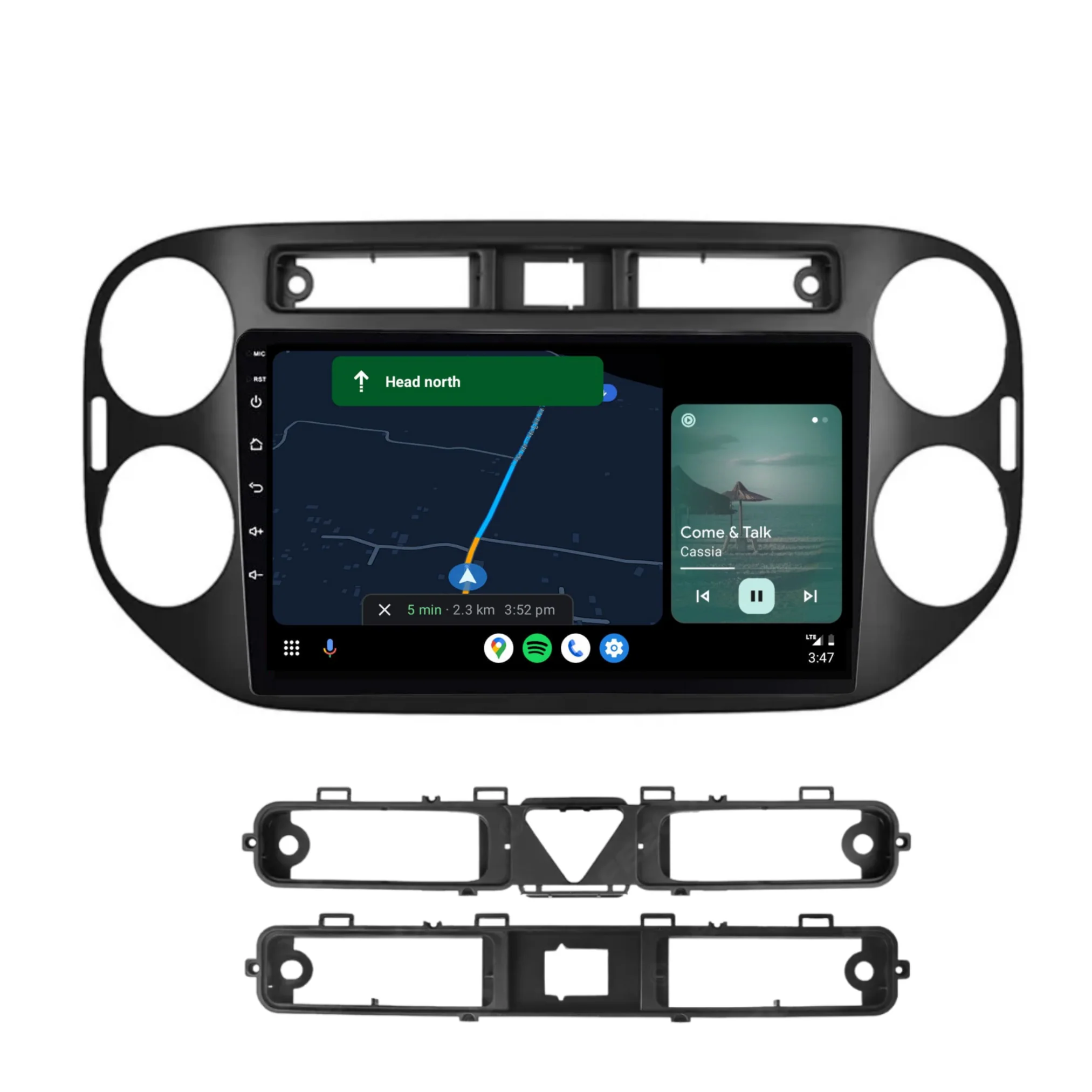 Volkswagen Tiguan BLACK (2010-2016) Plug & Play Head Unit Upgrade Kit: Car Radio with Wireless & Wired Apple CarPlay & Android Auto - Image 5